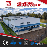Almacén y Taller de Estructura de Acero Industrial Prefabricado de Alta Calidad y Diseño Moderno de la Fábrica Zhongwei con 5 Años de Garantía