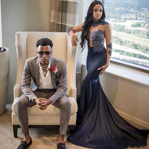 2025 buatan khusus Gadis hitam Formal putri duyung gaun Prom pesta koktail gaun malam Vestido De Novia diskon besar - Product Image 1
