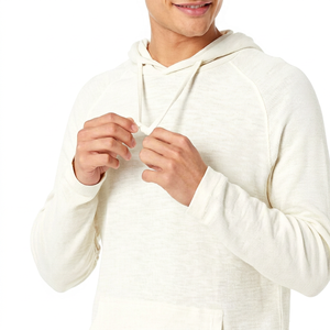 Sudadera con Capucha para Hombre, Tejida, de Color Sólido, Casual, Manga Larga, Transpirable, Corte Regular, para Otoño - Product Image 5