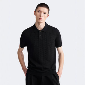 ของขวัญวันพ่อ <span class=keywords><strong>GXG</strong></span> เสื้อเชิ้ตผู้ชายสไตล์ลำลองทรงหลวมเล็กน้อย แบบ Old Money ลายถัก แขนสั้น ผลิตจากโพลีเอสเตอร์/ไนลอน - Product Image 3