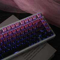 MAO Cat High-profile Side-sculpted Translucent Full Set BlackBerry PBT 5-face Dye-sublimated Keycaps Best-selling Cross-border