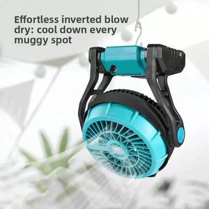 พัดลมตั้งแคมป์ ลิเธียม มอเตอร์ไร้แปรงถ่าน ดิจิตอล หมุนได้ 360 องศา ติดตั้งบนโต๊ะ DIY ใช้ในอุตสาหกรรม ภายนอกบ้าน และในครัวเรือน - Product Image 2