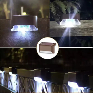 Stair LED Solar Lamp IP65 Waterproof Outdoor <b>Garden</b> Light Pathway Yard Patio Steps Fence Lamps <b>Garden</b> Decor Solar Light Outdoors - Product Image 5