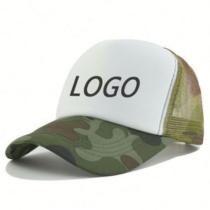 Gorras de 5 Paneles para Hombre al por Mayor, Gorras Deportivas para Exteriores con Logotipo Personalizado, Gorras Trucker Richardson 112 con Estampado de Camuflaje - Product Image 1