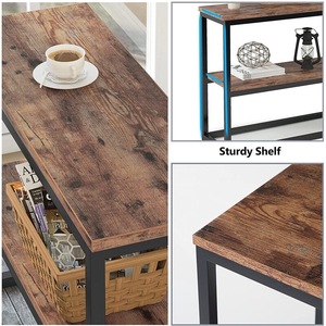 Coussinets antidérapants d'usine personnalisables Table Safa longue et étroite industrielle contemporaine pour le salon Table console d'entrée - Product Image 3