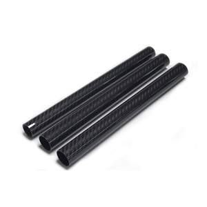 3k plain weave glossy tube, <b>carbon</b> fiber products - Product Image 3