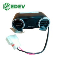Soket Charger USB Bus EDEV Zhongtong Baru 3784-01047 12V 24V Logam/Plastik untuk Interior Bus ZK6127