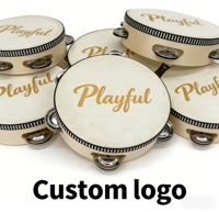 4/6 Inch Pollici Panderetas Legno Tamburello Tamburelli Matrimonio Hand Drum Wedding Tambourine Custom Logo Wholesale Percussion