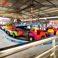 Manèges pour enfants Kiddie Track Car Rides, carrosserie en fibre de verre haute résistance, design personnalisé pour centres commerciaux, stations touristiques et parcs d'attractions