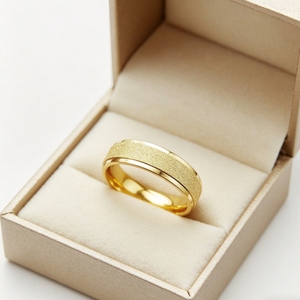 Anillos de <span class=keywords><strong>Boda</strong></span> Occidentales Premium <span class=keywords><strong>para</strong></span> Pareja, Joyería de Acero Inoxidable, Chapado al Vacío en Oro de 18k, Marca de Diseñador Original - Product Image 1
