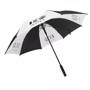 Eco Friendly Environmental Recycled Fabric Coffee Yarn Advertising Golf Umbrella EVA Long Fiberglass Shaft 120cm Open Diameter