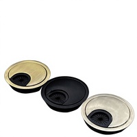 Cache-câbles rond en alliage de zinc pour bureau, boîte de gestion de câbles pour table, couvercle de trou de bureau