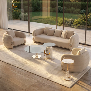 Modern White Upholstered 2 3 Seater Light Luxury Living Room Lounge Loveseat <b>Sofas</b> Leather Couch Set Furniture - Product Image 1