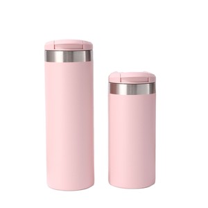 New Flip Lid Straight Cup Solid Color 304 Stainless Steel Insulated Large Capacity Double Wall Vacuum <b>Coffee</b> Cup - Product Image 3