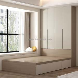 Armario y Cama Convertible Moderno Estilo Tatami con Puertas Shaker para Dormitorio, Organizador de Ropa de Madera Maciza Duradero y Espacio de Almacenamiento - Product Image 4