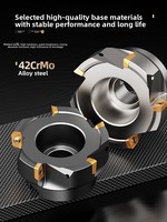 Fraise à face à angle droit 90 degrés 300R 400R BAP50/63/80 R0.8 42CrMo pour usinage CNC, taille personnalisable, ODM OEM