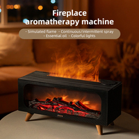 Nouveau modèle 2025 en promotion : Humidificateur cheminée à flamme LED 3D à effet atmosphérique coloré, version longue pour chambre et hôtel