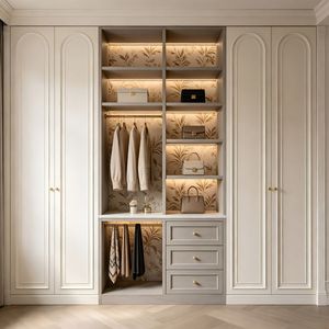<span class=keywords><strong>Armoire</strong></span> moderne en bois à portes cintrées offrant un espace bien organisé pour la chambre d'<span class=keywords><strong>enfant</strong></span> - Product Image 5