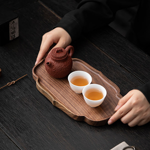 Walnut Wood <b>Tray</b> Rectangular Dry <b>Tea</b> <b>Tray</b> Elegant Design For <b>Tea</b> Ceremony Serving <b>Trays</b> - Product Image 3