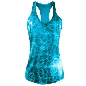 Top de playa sin mangas para mujer Halter Tohalter <span class=keywords><strong>Topp</strong></span> Halter chaleco Europa y América camiseta sin mangas mujeres pesca Tye Dye camisetas - Product Image 1
