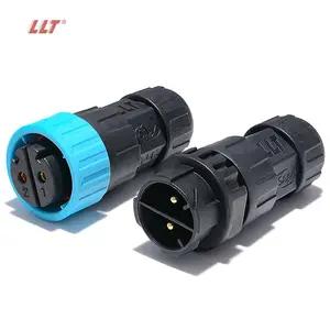 LLT M25 250V 35A 2pin Waterproof Connector Electrical Power Cable Plug Socket Industrial 2 wire Connector