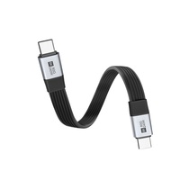 VCOM Cable USB tipo C corto de 13cm con llavero portátil USB4 80Gbps datos 240W PD carga 8K 60Hz UHD Video para banco de energía