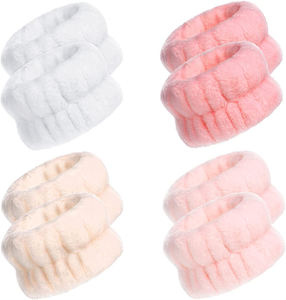 Повязка на голову для лица для макияжа, повязка на голову, повязка на голову для спа и повязка на запястье, набор для женщин и девушек, для мытья лица - Product Image 1