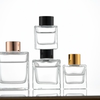 Décoration d'intérieur personnalisée, flacon diffuseur d'arômes en verre transparent avec bouchon givré, 50 ml, 100 ml, 200 ml, huile essentielle parfumée, écologique