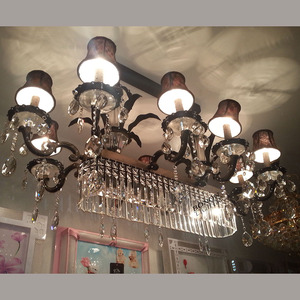 โคมระย้าคริสตัลหรูหรายุโรปสำหรับวิลล่าโรงแรมหรือร้านอาหารเล็กๆสี่เหลี่ยมห้องนั่งเล่นห้องนอนไฟ-ขายส่ง - Product Image 4