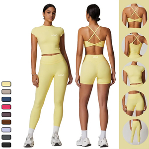 8863 Vente en gros Soutien-gorge de sport pour femmes, respirant, pour la course, le fitness, le yoga, la <span class=keywords><strong>gym</strong></span>, à bretelles croisées, dos <span class=keywords><strong>ouvert</strong></span> - Product Image 6