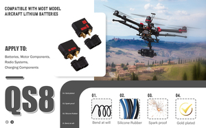 Высокопрочный искрозащищенный аккумуляторный разъем QS8-S QS8 QS8S, сильноточный, 2-контактный, латунный, с позолоченными контактами (папа-мама) для радиоуправляемых моделей автомобилей и дронов - Product Image 5