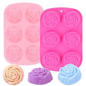 แม่พิมพ์ซิลิโคนรูปดอกกุหลาบ 6 ช่อง ยี่ห้อ MUYULINS สำหรับทำมูสเค้ก  ปลอดสาร BPA  ไม่ติดกระทะ  ผลิตจากแพลตตินั่ม ได้รับมาตรฐาน LFGB - Product Image 1