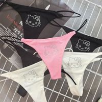 2025 populaire Y2k culotte Kt Kawaii doux Cool fille culotte Flash diamant Sexy Triangle culotte femmes Stretch slips