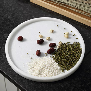 Plateau de service en marbre tavertine poli de luxe naturel étanche avec surface aiguisée pour bijoux décoratifs de fruits alimentaires pour la maison - Product Image 5