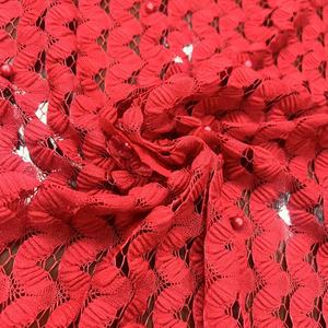 Tissu en dentelle florale 3D personnalisé, 100% <span class=keywords><strong>polyester</strong></span>, 150 cm, extensible et écologique, pour vêtements féminins et pour filles - Product Image 1