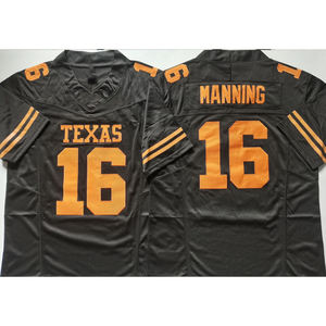 Seragam Sepak Bola Amerika Texas College 16 Arch Manning 3 Ewers Edisi Terbatas Jahitan Berkualitas - Product Image 5