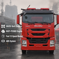 Nouveau camion-citerne à eau diesel 350 CV Euro 6 8x4, capacité de 25 000 litres, avec moniteur PS70 pour la lutte contre les incendies d'urgence