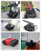 Châssis de robot RC grimpant les escaliers, chenilles en caoutchouc, plateforme mobile UGV, Guoxing Safari-600t, protection IP54, moteur 48V DC