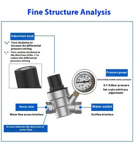 Adjustable Manual <strong>Water</strong> Pressure Regulator with <strong>Gauge</strong> Wholesales for <strong>Water</strong> Use Structure Pressure Reducing for Relief Valve - Product Image 4