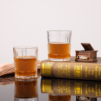 Verre à shot en cristal transparent sans plomb à fond épais de 310 ml pour le brandy, le whisky, la vodka, usage en bar