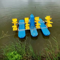 Moteur électrique en acier inoxydable 304 pour bassin d'aquaculture, 1,5 kW, pour l'augmentation de l'oxygène, élevage de crevettes, de creusets et de poissons, roue à aubes à 6 pales
