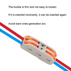 Hızlı bağlantı 2 iletken kompakt ekleme terminali 32 Amp 250 Vac kablo kablolama için 24-14 AWG hızlı bırakma tel konnektörleri - Product Image 4