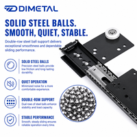 Porte coulissante escamotable DIMETAL Premium pour armoire, silencieuse, à rail dissimulé latéral