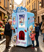 Machine à glace molle commerciale Plug and Play avec fonctions de saupoudrage sec et de sauces humides pour la vente au détail