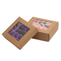 Lot de 25 fleurs artificielles en mousse PE avec tête de Rose pour décoration de mariage, saint-valentin, noël