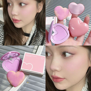 Haz tu propio logotipo Crema de maquillaje de corazón a prueba de agua Resaltador y pigmento de rubor <span class=keywords><strong>Kit</strong></span> de rubor de crema vegana de Belleza Real - Product Image 6