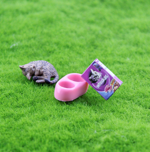 1/6 1/12 Doll House Simulação Miniatura Mini Dog food/ Cat food + bandeja modelo Decoração - Product Image 4