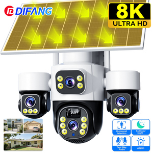 12MP 8K không dây 4G IP PTZ năng lượng mặt trời cctv camera 3 ống kính ngoài trời hệ thống an ninh máy ảnh CMOS Pan-Tilt thẻ Sim truy cập mạng máy ảnh - Product Image 4