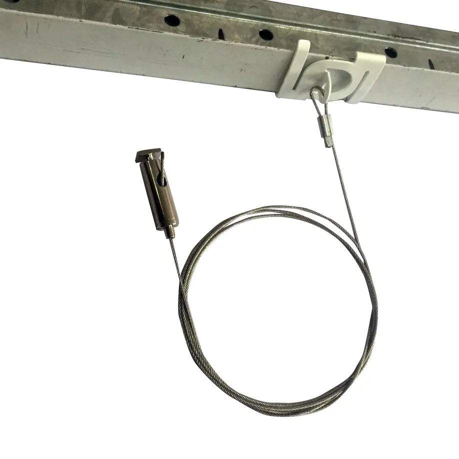 Oblong T-bar penjepit, putih ditangguhkan langit-langit penjepit, T Bar clamp untuk digunakan untuk memasang lampu track track daya untuk menjatuhkan langit-langit