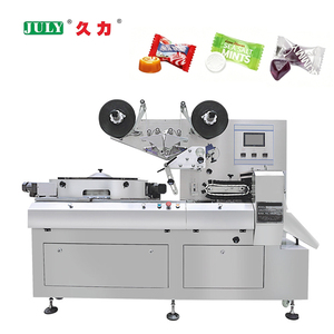 Machine d'emballage de sachets de type oreiller entièrement automatique à trois servomoteurs haute vitesse pour chocolat, barbe à papa et bonbons - Product Image 1